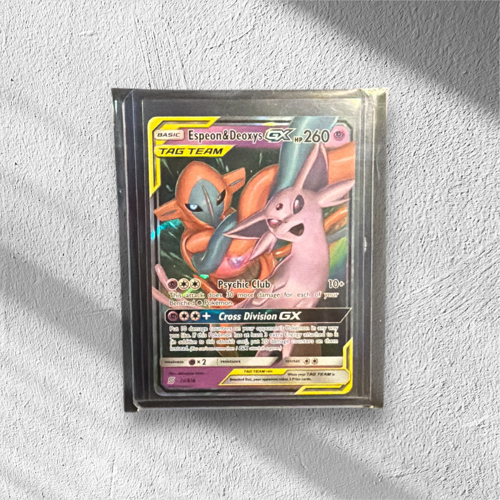 Espeon & Deoxys Tag Team GX Unified Minds 72/236 Holo Ultra Rare